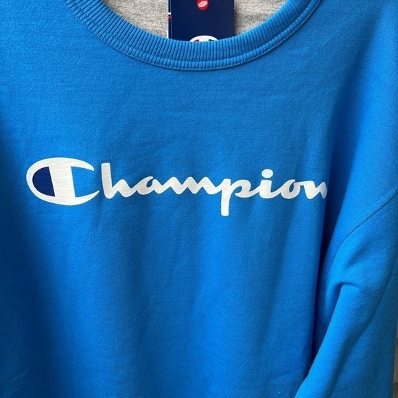NWT-CHAMPION-MEN'S Powerblend Fleece Logo Sweatshirt - Picture 2 of 9